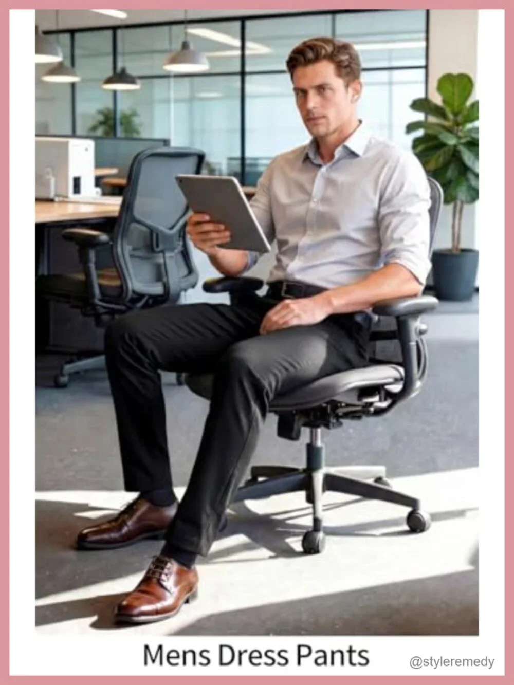 Slim Fit Chinos Stretch Twill Dress Pants Lightweight Business Casual Khakis
